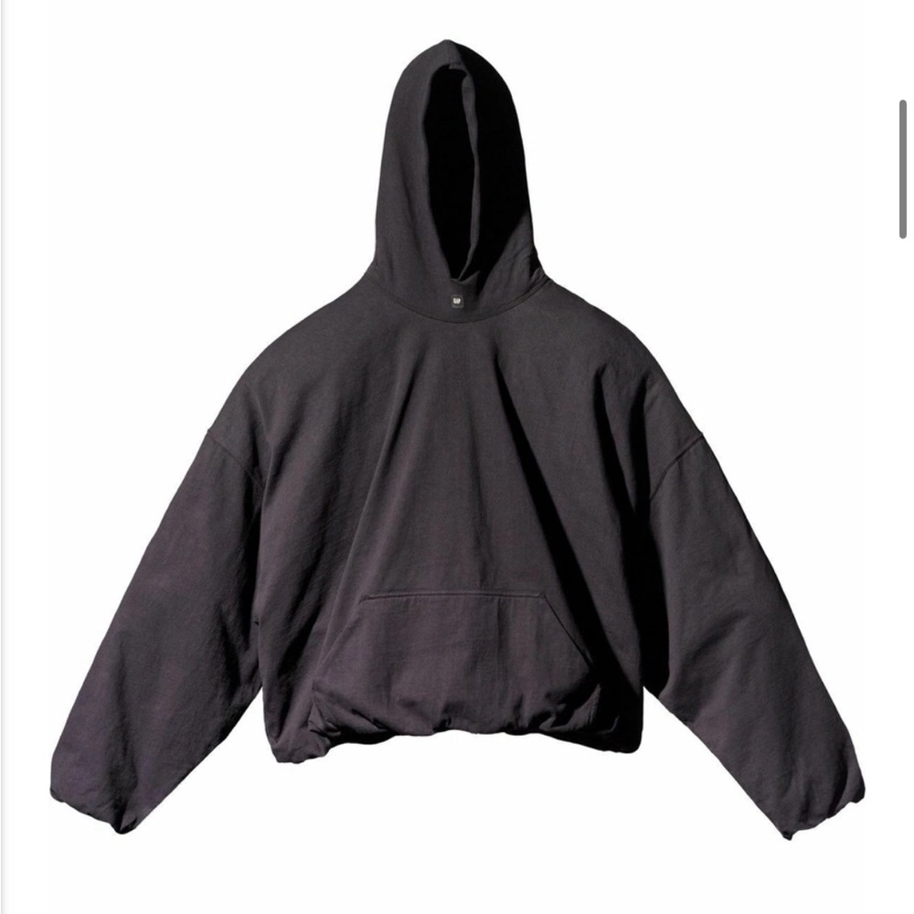 YZY- GAP- Engineered By Balenciaga- Padded Hoodie- Solid Black- Large- Oversized